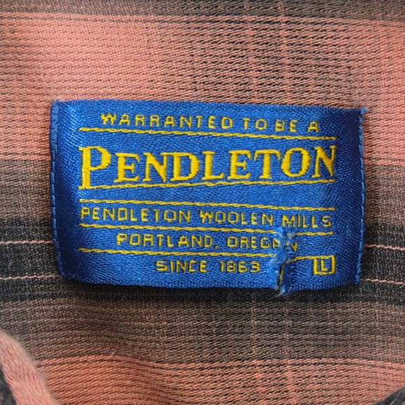 Pendleton Button Down Shirt Red Black Plaid Short‎ Sleeve 100% Cotton Mens Large - Picture 4 of 7